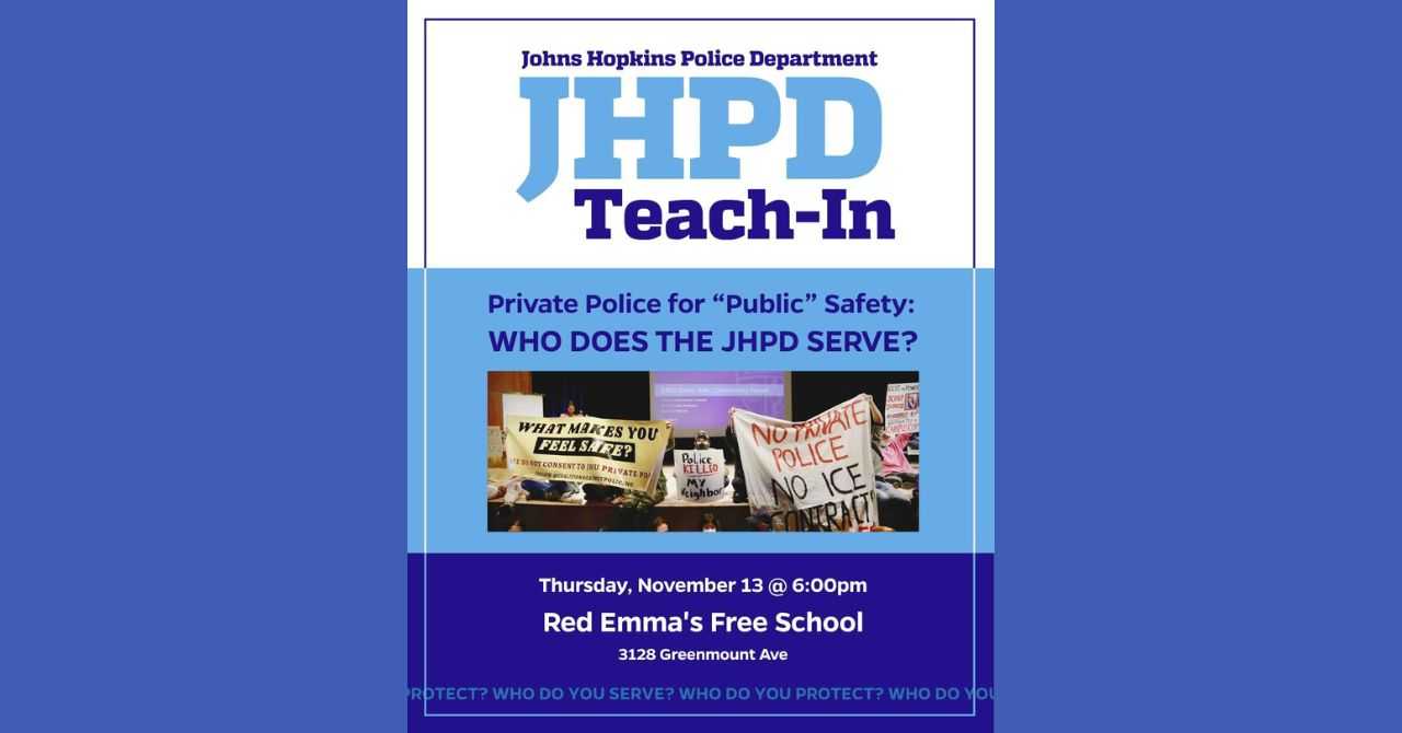 JHPD Teach-In presents "Private Police for "Public" Safety: Who does it serve?"