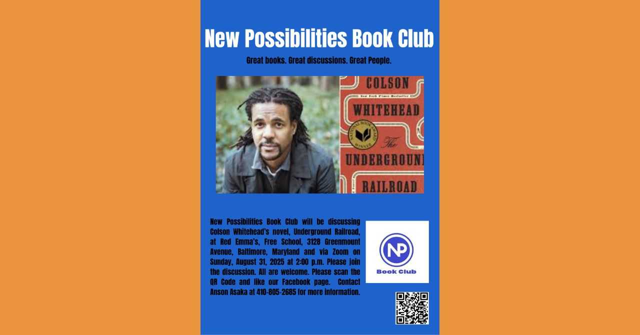 New Possibilities Book Club: The Underground Railroad by Colson Whitehead